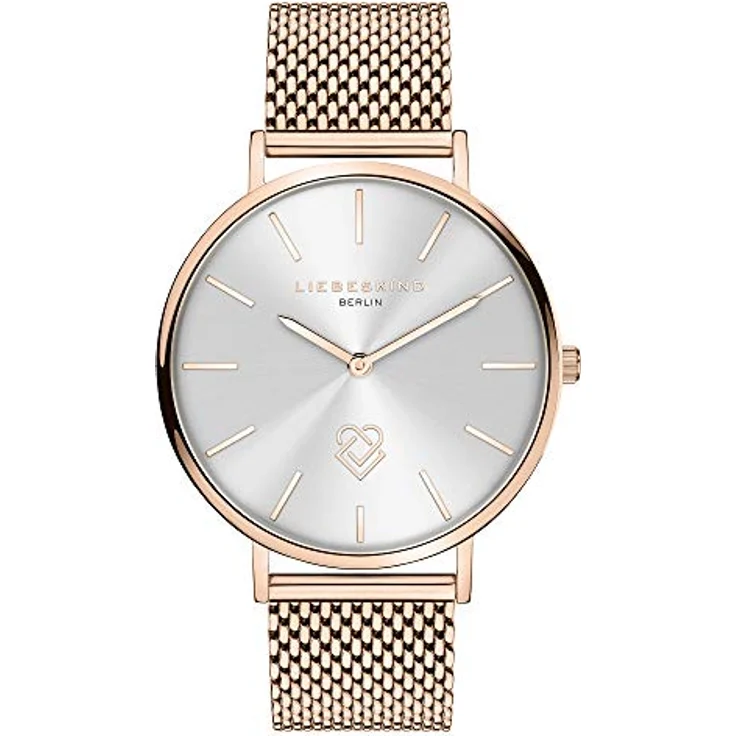 Liebeskind Berlin Damen Analog Quarz Uhr mit Edelstahl Armband LT-0250-MQ in IP Roségold-Silber, 38mm, 5 bar wasserdicht – Bild 1