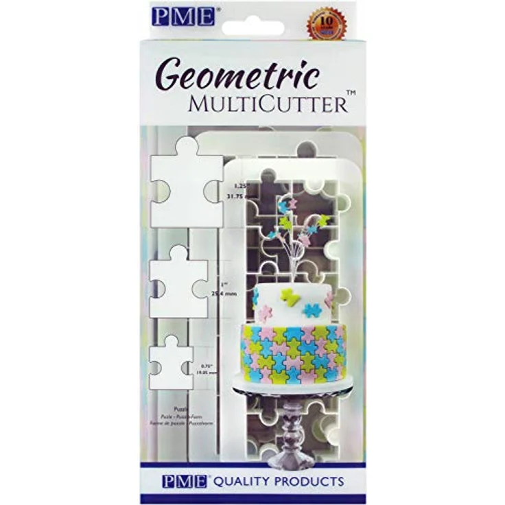 PME MultiCutter für Kuchendesign, geometrisch, plastik, weiß, Set of 3 – Bild 5