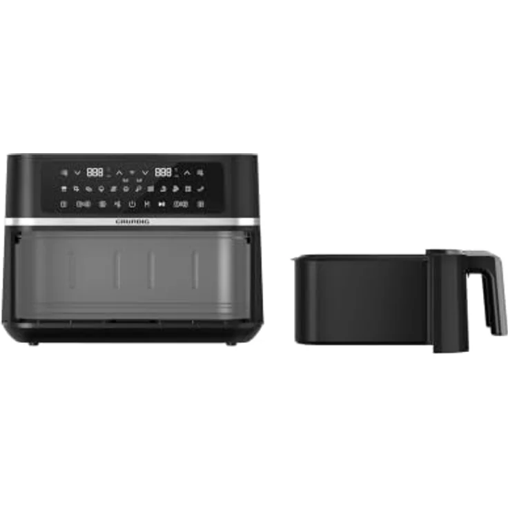 Grundig Heißluftfritteuse FRY 8620, 2400 W, 8,4 L, schwarzes Gehäuse mit Smart Finishing-Funktion und Sichtfenster – Bild 7