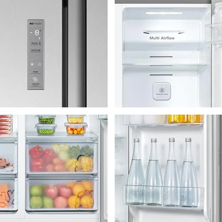 Hisense RS677N4ACC 20011475 Side-by-Side-Kühlschrank, freistehend, inoxfarben, Energieklasse C – Bild 7