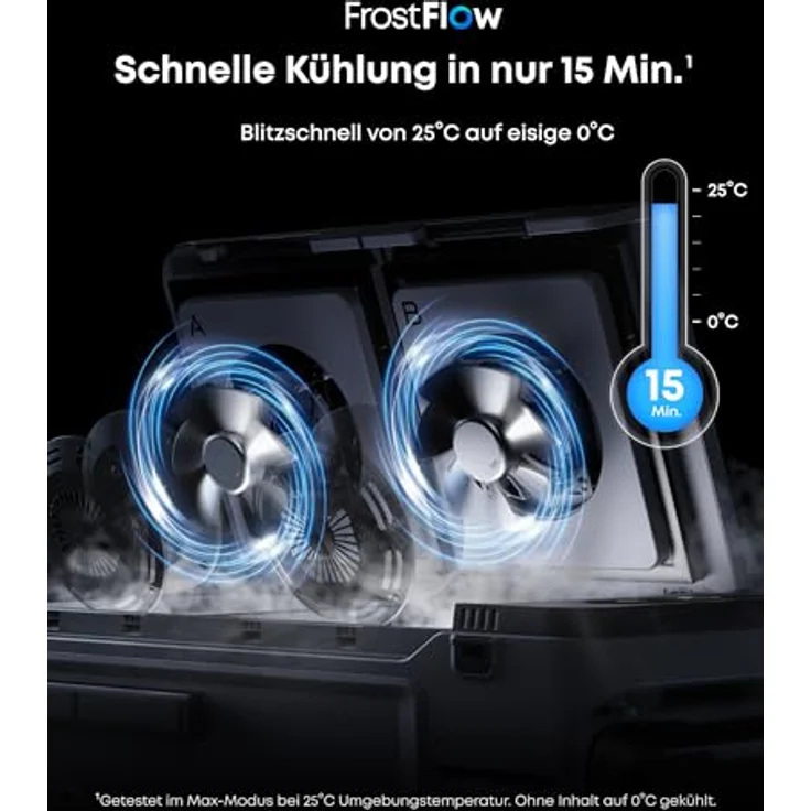 Anker SOLIX EverFrost 2, 58L Akku-Kühlbox mit Dual-Zonen Kühlung, 288Wh, schnelles FrostFlow-Kühlsystem – Bild 3