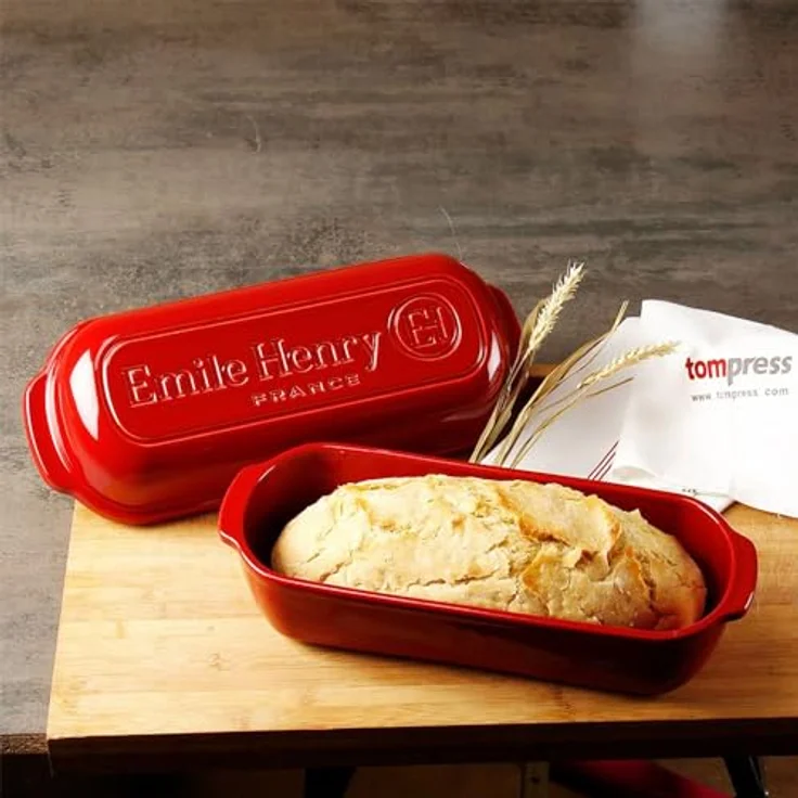 Emile Henry 345503 Italienisches Brot Leib Bäcker, Keramik, Burgund – Bild 3