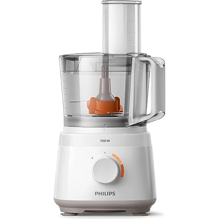 Philips HR7310/00 Foodprozessor, 700W, 3 Geschwindigkeiten, 2,1 Liter, Kunststoff, weiß – Bild 2