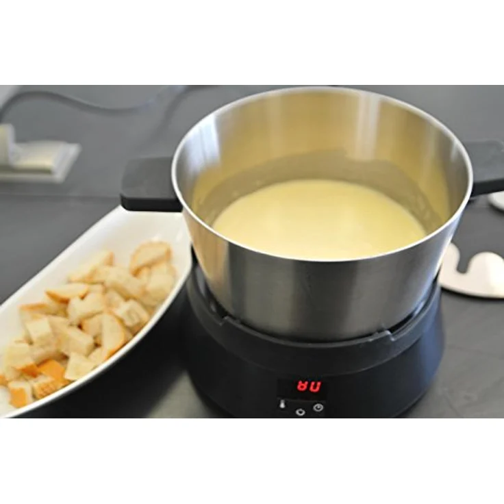 Caso 2282 Induktions FonDue für 8 Personen 60 bis 240 Grad celsius Temperatureinstellung, gleichmäßige Erwärmung durch hochwertigen Fonduetopf, schwarz – Bild 5