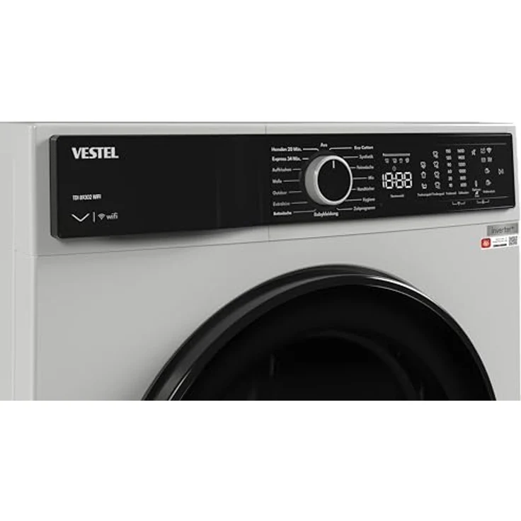 Vestel TDI 89302 WIFI Wärmepumpentrockner, 8 kg, Energieeffizienzklasse C, Pearl Drum, 15 Programme, WLAN-Steuerung, Kindersicherung, Weiß – Bild 5
