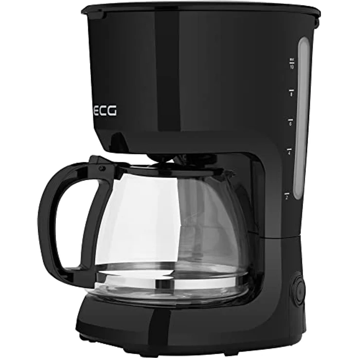 ECG KP 2116 Easy,Drip-brew coffee machine, 1,25 litre water tank capacity, Schwarz – Bild 1