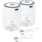 Genius Choptastic Pro - Multi-Zerkleinerer, 2 Stücke, 30 Watt, 300 ml Fassungsvermögen, elektrischer Zerkleinerer für Obst, Gemüse, Käse, Nüsse und Babynahrung, Zwiebelschneider, inkl. Ladekabel