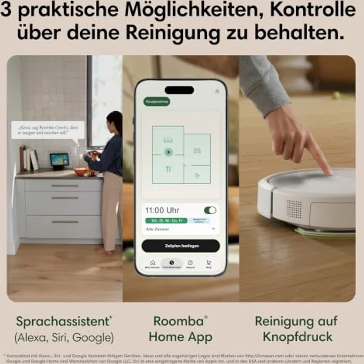 iRobot Roomba Plus 515 Combo Roboter mit AutoWash Dock, Beutellos, Saugkraft 22.000 Pa, Weiß, rund, ClearView™ LiDAR, 295 Minuten Laufzeit – Bild 9