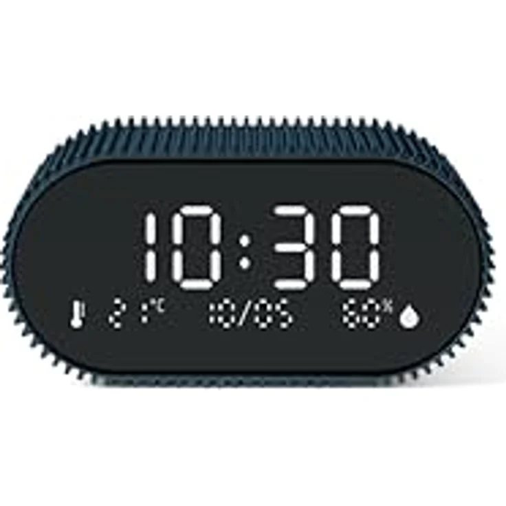 Lexon LR155OB3 Ray Clock, Digitalwecker mit Feuchtigkeits- und Temperaturanzeige, Ozeanblau – Bild 3