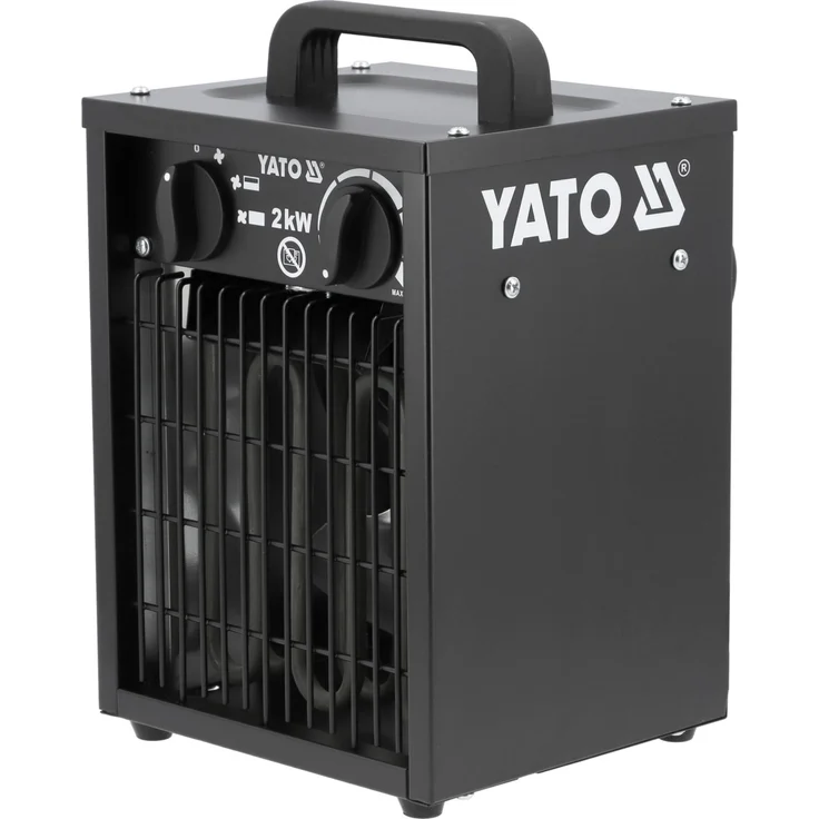 YATO Heizgerät 2000W Heizlüfter mit 3 Stufen und Thermostat, elektrisch