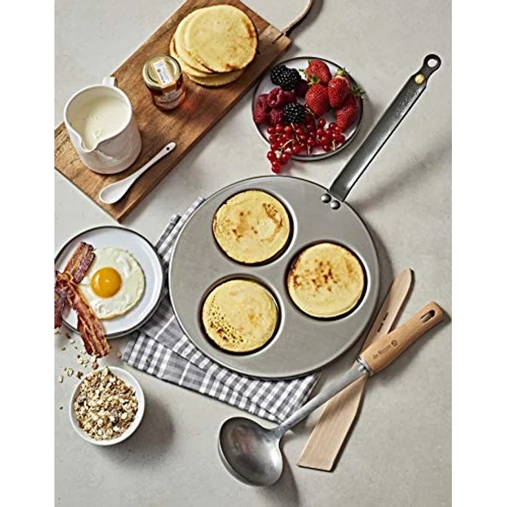 DE BUYER 5612.01 Box # Brunchtime: Triblinis + Pfannenwender + Schöpflöffel, Umweltfreundliche Verpackung, Hergestellt in Frankreich – Bild 2