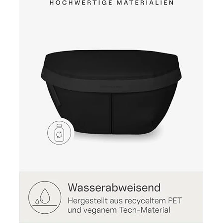 Kapten & Son Sveg Gürteltasche, 25 cm x 7 cm x 13 cm, 100% PET, schwarz – Bild 6