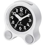 Master Time DCF77, sprechender Funk Wecker mit Touch LED-Hintergrundbeleuchtung, Sprachausgabe, Alarm und Schlummerfunktion, weiß