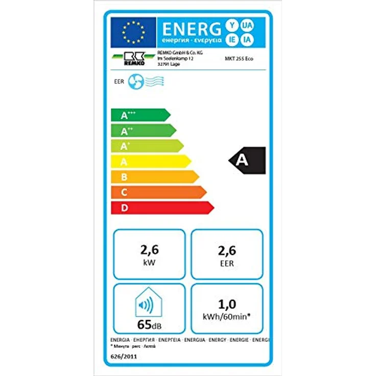 Remko MKT 255 Eco mobiles Raumklimagerät, silber – Bild 5