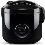 REISHUNGER Reiskocher & Dampfgarer mit Keramikbeschichtung, Schwarz - Für 1-6 Personen - Schnelle Zubereitung ohne Anbrennen - Mit Warmhaltefunktion inkl. Dämpfeinsatz, Löffel & Messbecher