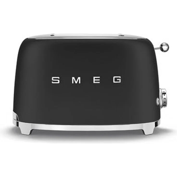 Smeg TSF01BLMEU Doppelschlitztoaster, 950W, 6 Bräunungsstufen, schwarz matt – Bild 1