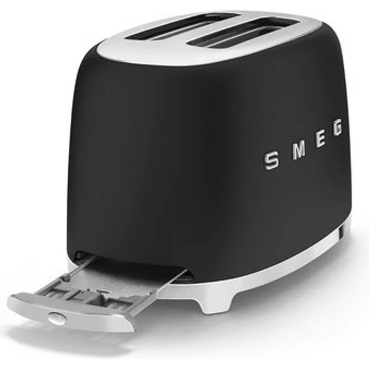 Smeg TSF01BLMEU Doppelschlitztoaster, 950W, 6 Bräunungsstufen, schwarz matt – Bild 5