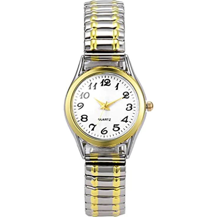 Avaner Armbanduhr Herren/Damen, Analog Quarzuhr mit großem Zifferblatt, elastisches Edelstahl-Armband, wasserdicht, hypoallergen – Bild 1