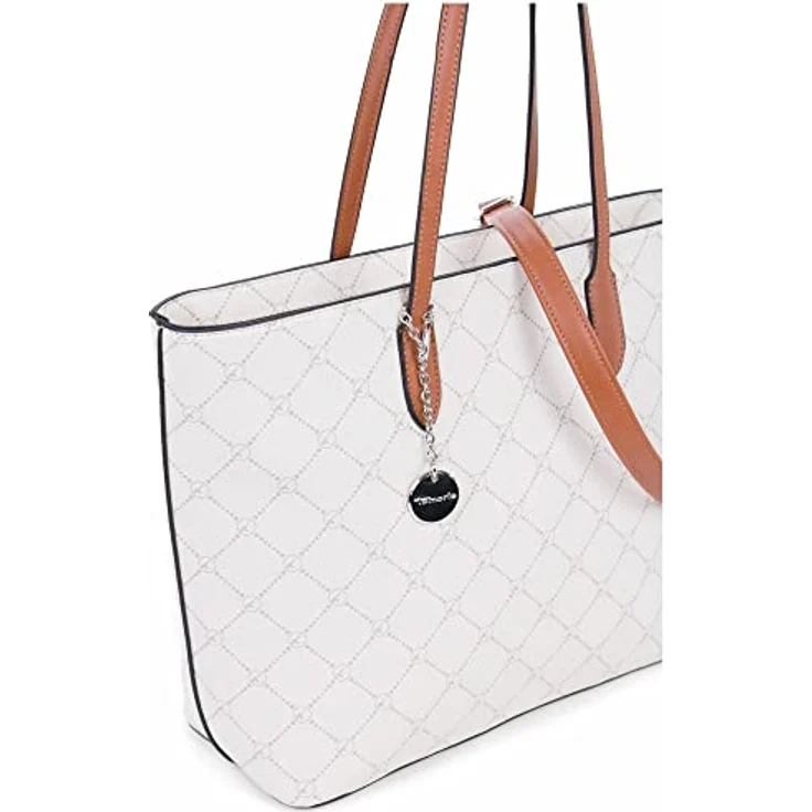 Tamaris Shopper TAS Anastasia, für Damen, Echtleder-Optik, Karo-Design, mit Logo-Anhänger – Bild 6