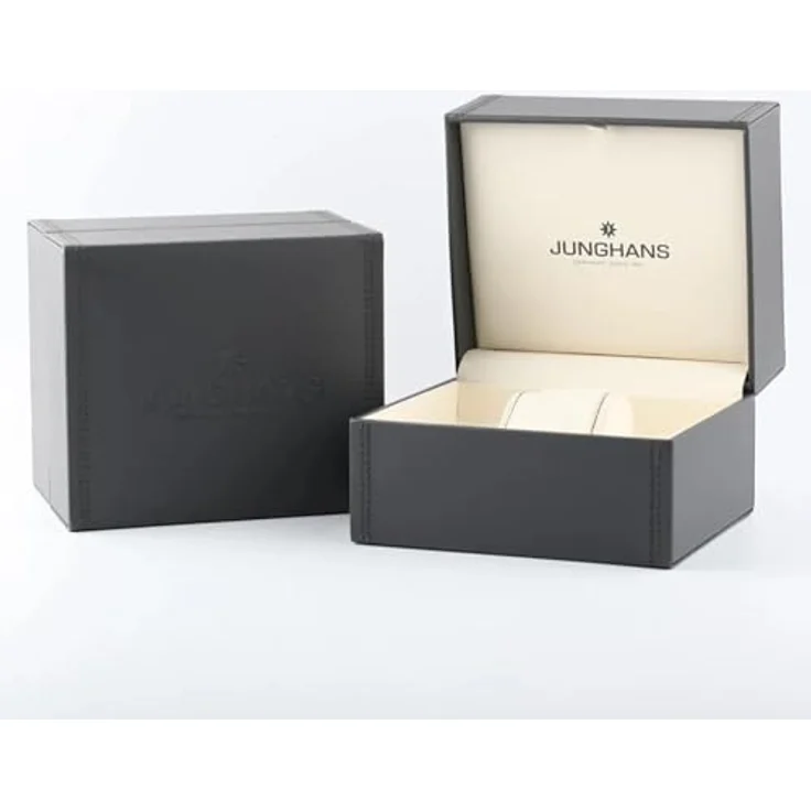 JUNGHANS Spektrum Mega Solar Funk-Solar Herrenuhr, blau, Edelstahl schwarz, kratzfest, leuchtende Anzeige – Bild 5