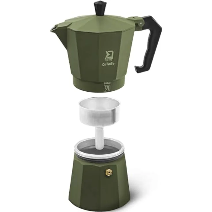 Delphin.sk Espressokocher, 0,3l Kaffeekanne, Robuste Konstruktion, Effiziente Wärmeleitung, Vielseitige Anwendung, Grünes Design – Bild 3