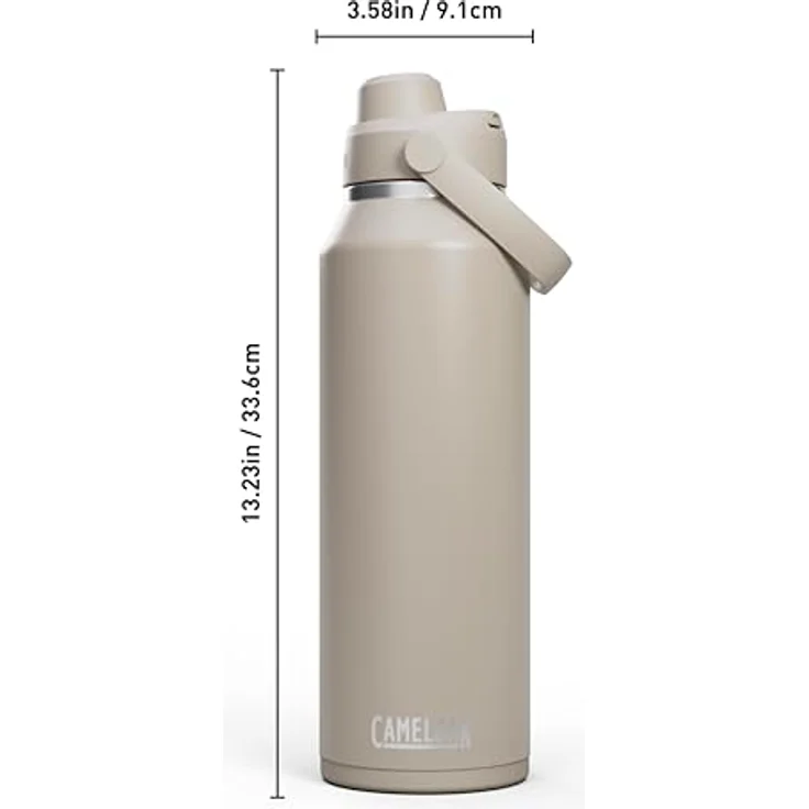 CamelBak Thrive Chug, Isolierte Edelstahl-Wasserflasche, 1,2 l, Auslaufsicher, Vakuumisoliert, Stein – Bild 4
