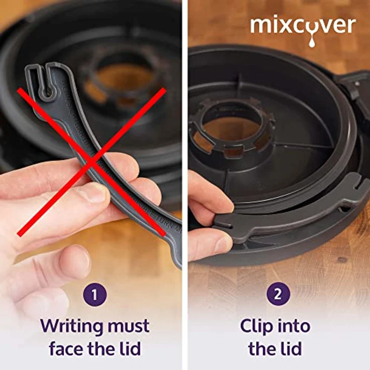 mixcover Deckelhalter kompatibel mit Monsieur Cuisine Connect und Monsieur Cuisine Smart Deckel, Tropfschutz zum Aufstellen und Abtropfen, Zubehör für Monsieur Cuisine Connect Monsieur Cuisine Smart – Bild 4
