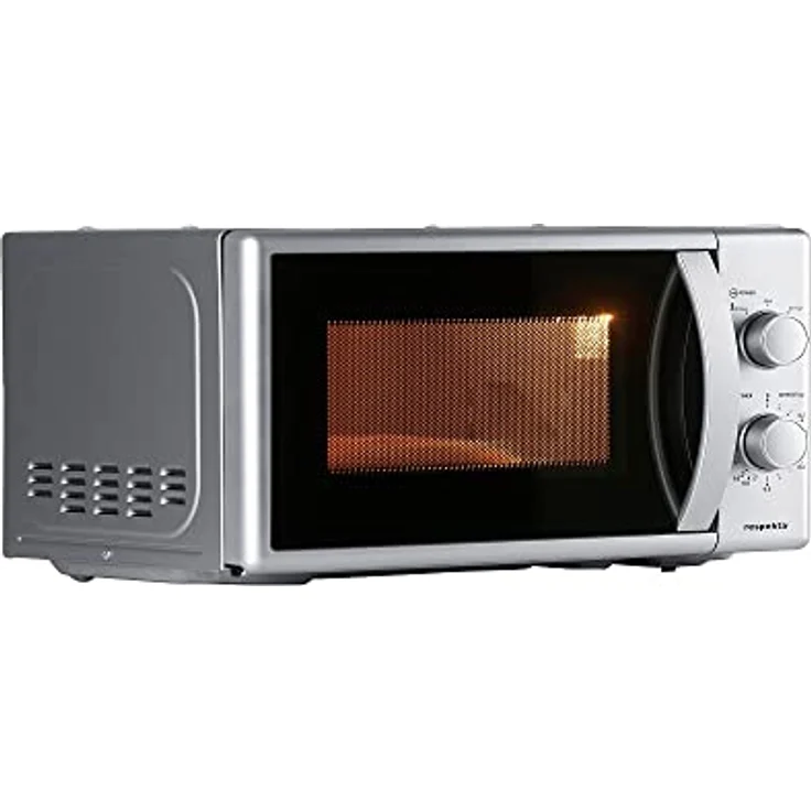 Respekta MW 700 Mikrowelle, Standgerät, unterbaufähig, 17 Liter Garraum, 700 Watt, silber – Bild 4