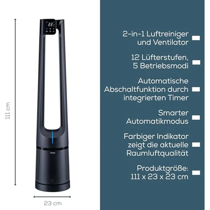 Beurer LV 500 PureFlow, Luftreiniger mit modernster Filtertechnologie und kompakt design – Bild 8