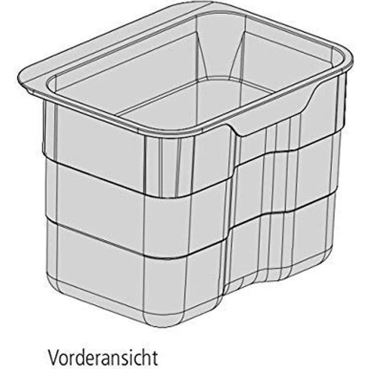 Biobin Multifunktionsbehälter 4,2 L anthrazit mit Deckel 170 x 227 x 172 mm zum Einhängen Multifunktionsbox Einhängebehälter von SO-TECH® – Bild 5
