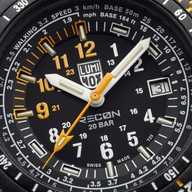 Luminox Herrenuhr Recon Point Man Heritage mit 2 Bändern XL.8825.H.SET, schwarz, Antireflex-Saphirglas – Bild 4