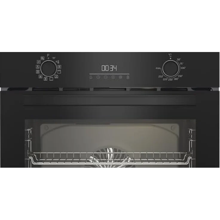 Beko BBIM17300B b300 Einbau-Backofen, 72 Liter Multifunktionsofen mit 12 Funktionen, SteamAdd-Dampffunktion, katalytische Rückwand, versenkbare Knebel, Schwarz – Bild 5