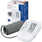 Beurer BM 38 Oberarm Blutdruckmessgerät, einfache Bedienung über einen einzigen Knopf, genaue Messung durch Ruheindikator, Arrhythmie-Erkennung, XL-Display, Manschette für 22-42 cm