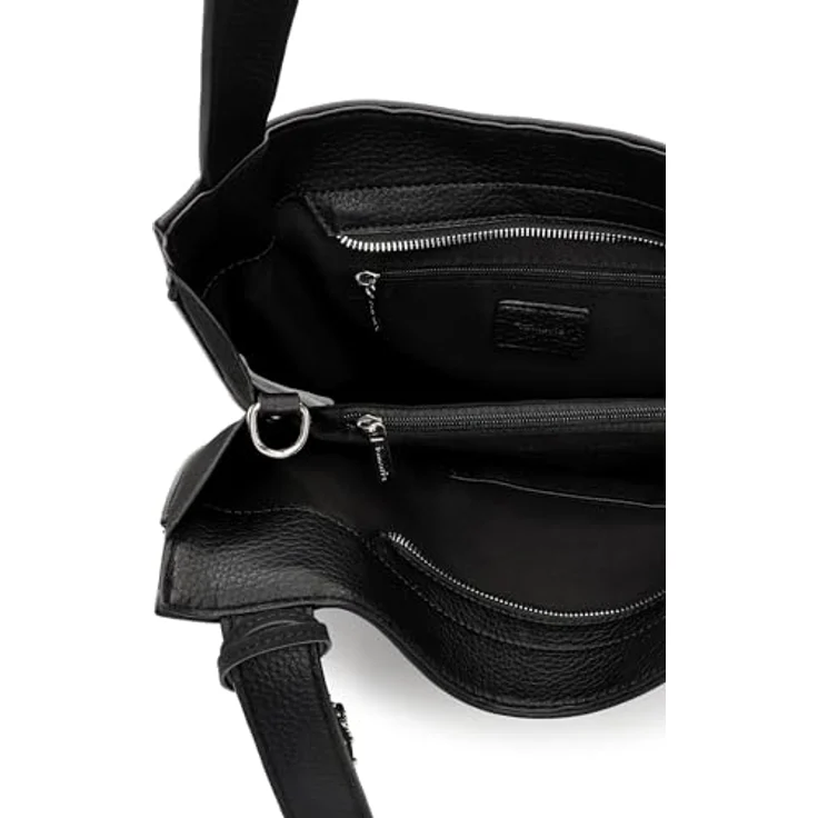 Tamaris TAS Kea Shopper Tasche, 37 cm, Schwarz, aus robustem Polyurethan mit verstellbarem Umhängeriemen und Raumaufteilern – Bild 5