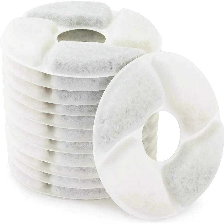 MidGard 12 Stück Katzenbrunnen Filter, Ersatzfilter für 2,0-2,5L Trinkbrunnen, dreifach wirkender Filter mit Harz und Aktivkohle zur Entfernung von Gerüchen und Mineralien