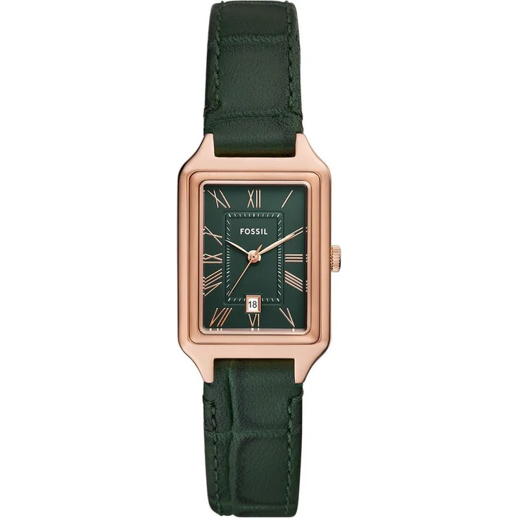 Fossil Quarzuhr Fossil Damen-Uhren Analog Quarz, Edelstahl poliert, Dornschließe, Gehäuselänge: 38 mm, blau – Bild 1