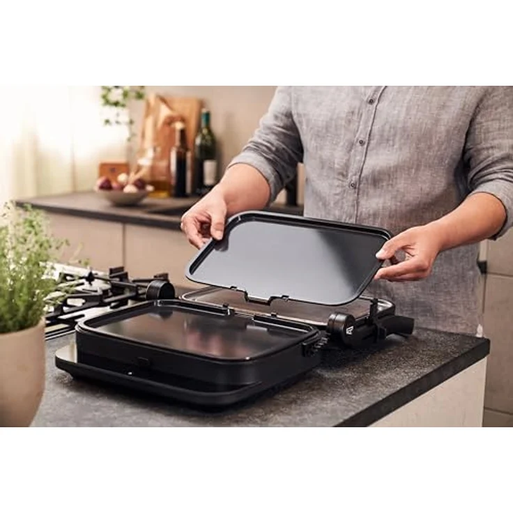 Zwilling Enfinigy Teppanyaki-Platten, Tischgrill mit gleichmäßiger Hitzeverteilung, schwarz – Bild 4