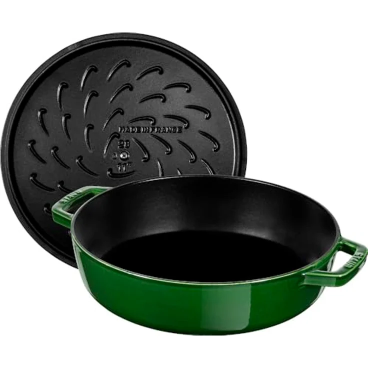 Staub 40511-479-0 Bräter mit Chistera, Gusseisen, basilikum, 24 cm – Bild 3