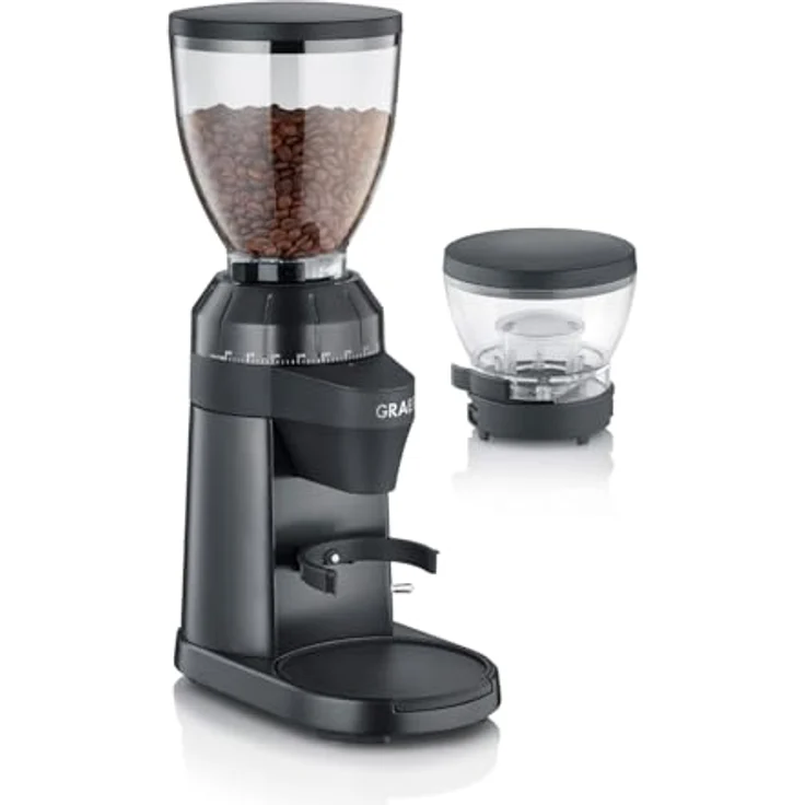 Graef Kaffeemühle CM8002 | Elektrische Bohnenmühle mit LED Beleuchtung und 40 Mahlgradeinstellungen | 350g Füllmenge | Schwarz-matt – Bild 1