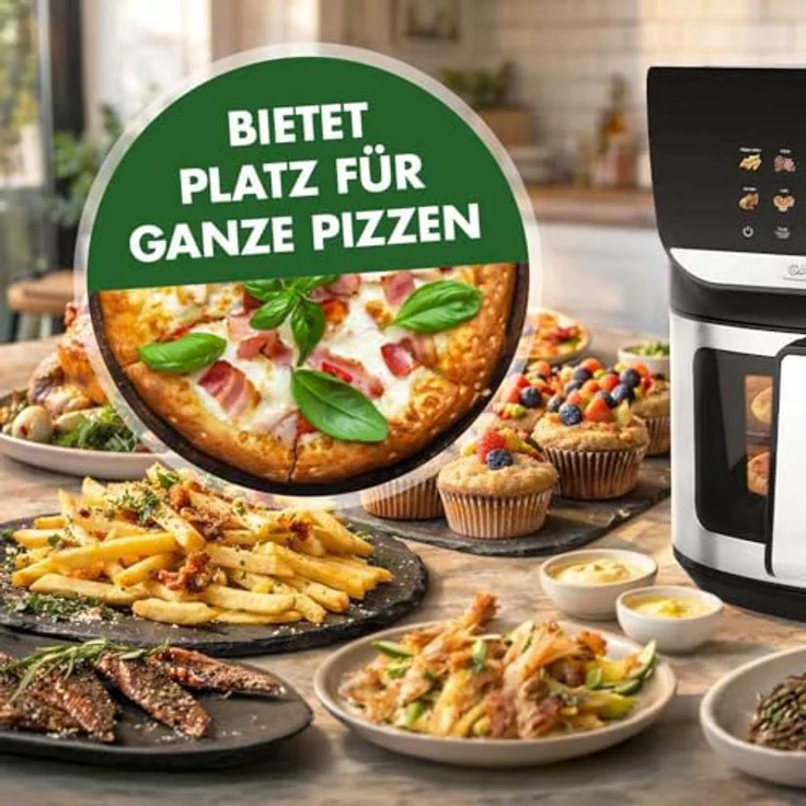 Gastroback Heißluftfritteuse 42585 HEAT & CRISP FAMILY 8 L, 2000 W, Multifunktionale Fritteuse mit Touchscreen und 10 Automatik-Programmen, Schwarz – Bild 6