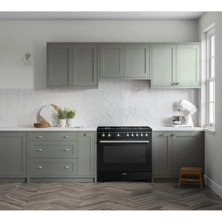 Smeg Cucina Gas Cx91Gmbl Concerto, Kochfeld in Schwarz, neu – Bild 4