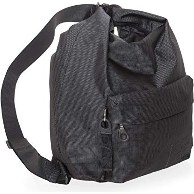 Mandarina Duck MD20 Umhängetasche, 39 cm, in Steel mit Reißverschluss und praktischem Schlüsselanhänger – Bild 5