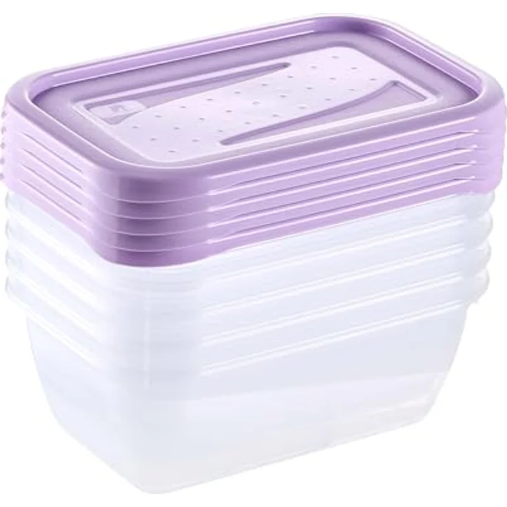 keeeper fredo fresh Frischhaltedosenset, 5-teilig, lebensmittelecht, 5 x 0,5 l, Violett – Bild 3