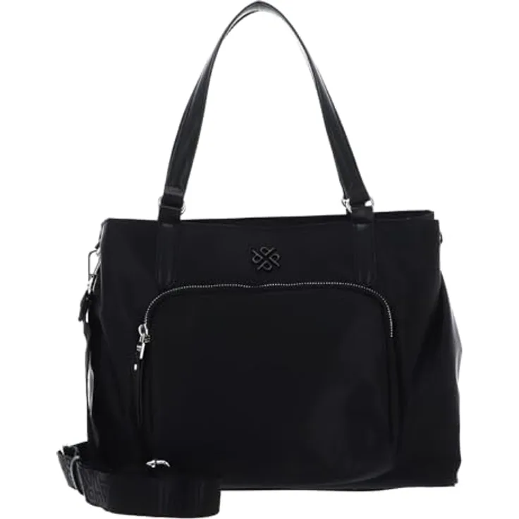 Picard Legere Shopper, stilvolle Tote Bag aus strapazierfähigem Nylon, Schwarz, 33 x 15 x 25 cm