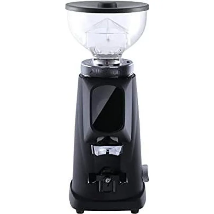 Fiorenzato AllGround Kaffeemühle, 64 mm Titanmahlwerk, Vantaschwarz und Chrom, 250 g Bohnenbehälter, 230V Schuko EU