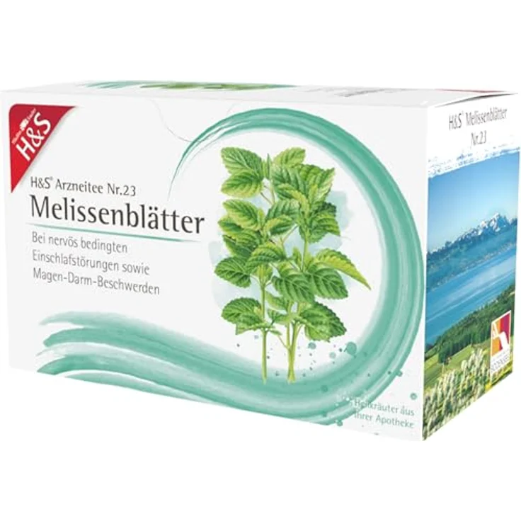 H&S Melissenblätter Filterbeutel, zart-erfrischender Arzneikräutertee, 20x1,5 g – Bild 2