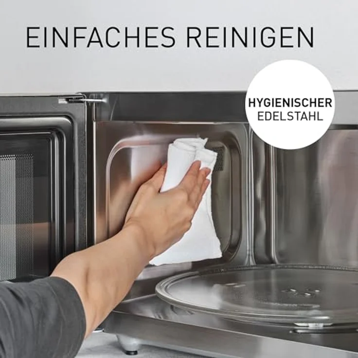 Panasonic NN-CT57RMEPG Mikrowelle Silber, 1000W, Grillfunktion, Heißluft-Funktion, digitaler Timer, LCD-Display, 34-cm-Drehteller – Bild 15