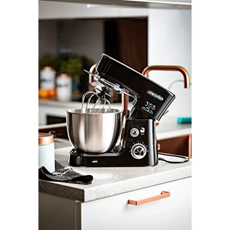Mesko MS 4217 Küchenmaschine 1200 Watt, 3,5 Liter Schüssel, 6 Geschwindigkeiten, schwarz – Bild 6