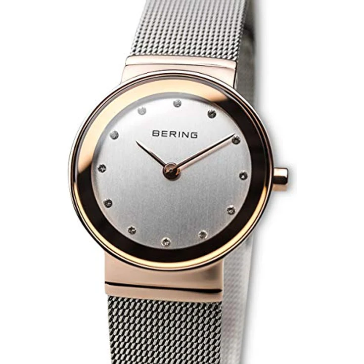 BERING Damen Uhr Quarz Movement - Classic Collection mit Edelstahl und Saphirglas 10126-066 - 5 ATM, Roségold/Silber – Bild 2