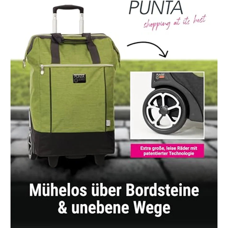 Punta einkaufswagen 38 x 62 x 28 cm Polyester blau/grün – Bild 3